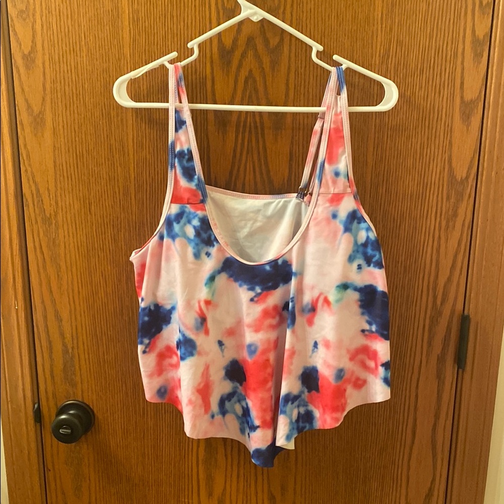 Tie-Dye Pink & Blue Women’s Bikini Top